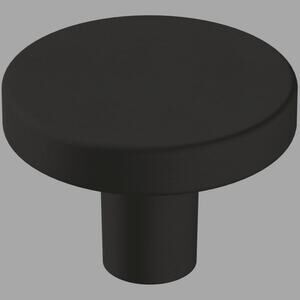 Versa 1‑3/8" (35 mm) Modern Matte Black Round Cabinet Knob